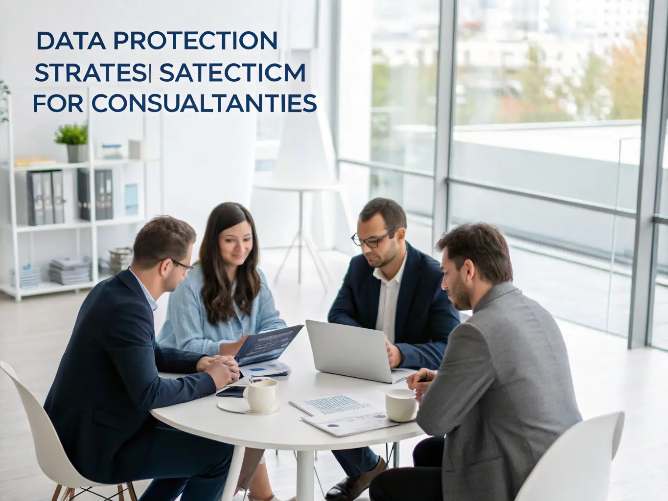 A group of professionals participating in a workshop with a presenter explaining data privacy concepts using a projector, representing the Data Privacy & Compliance Workshops service offered by secrecykit.uno.